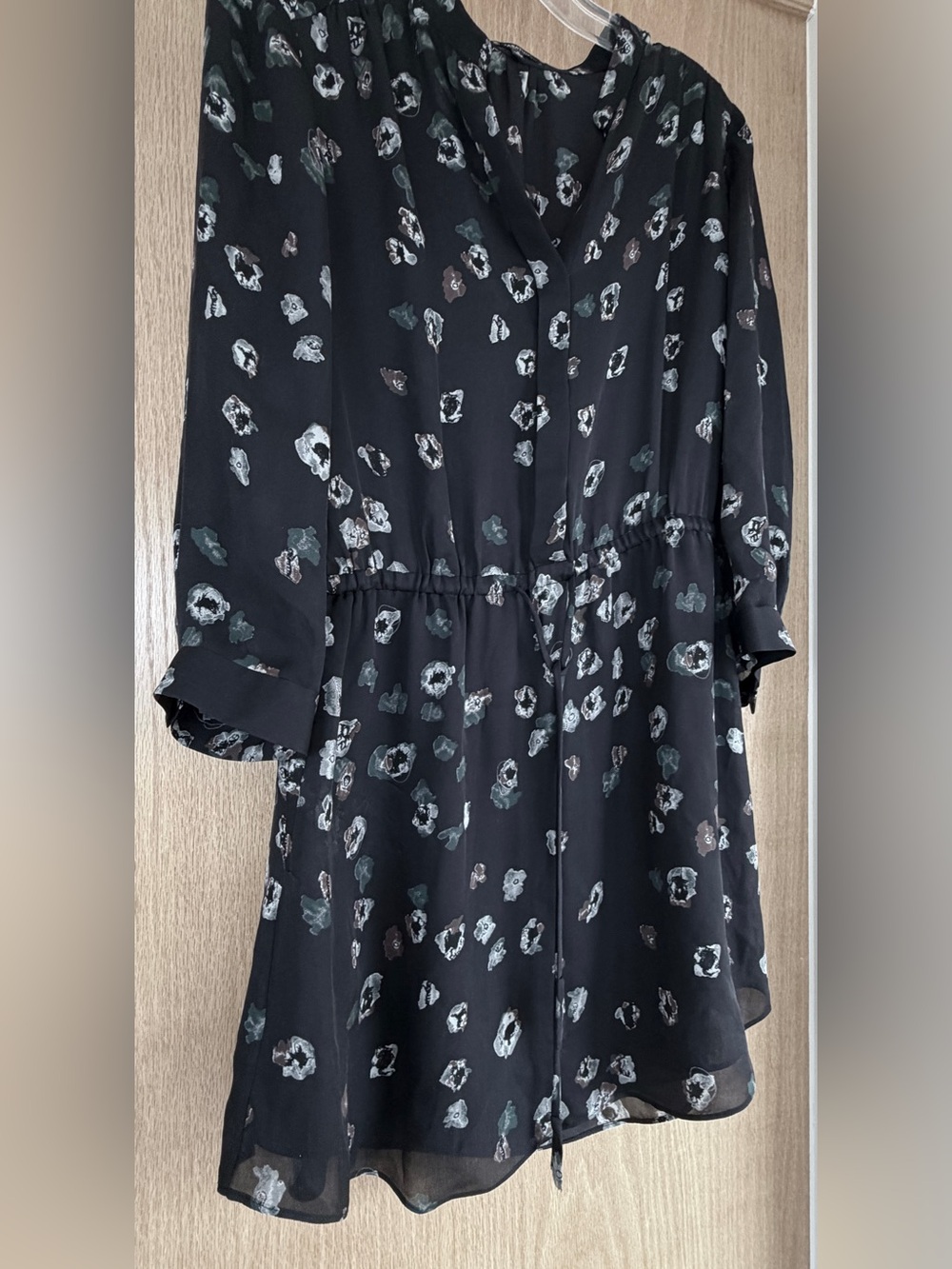 Babaton long sleeve silk dress size M